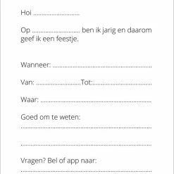 Goedkoop 👏 Feestbubbel.nl Uitnodiging Kinderfeestje - 6 Stuks - Uitnodigingskaart - Wenskaarten- Uitnodiging Verjaardag – Uitnodiging Feestje - Vlaggetjes - Jongen - Meisje 🎉 -Crafts&Co winkel 550x773 2