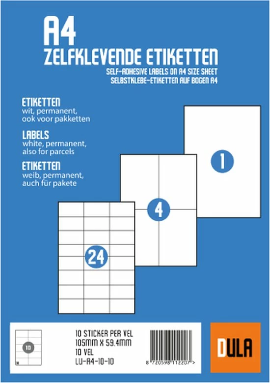 Begroting ๐ฏ DULA Etiketten - Stickervellen A4 - 10 Stickers Per Vel - 105 X 57 Mm - 10 Vel โ๏ธ 3 Begroting ๐ฏ DULA Etiketten - Stickervellen A4 - 10 Stickers Per Vel - 105 X 57 Mm - 10 Vel โ๏ธ - Afbeelding 3