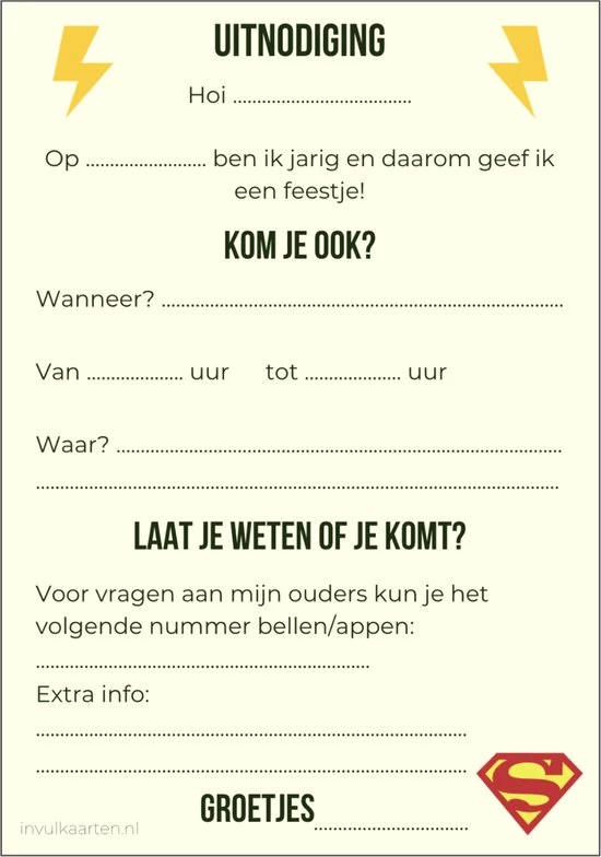 Korting ❤️ Invulkaarten.nl Uitnodiging Kinderfeestje | 20 Stuks | Uitnodigingskaarten | Uitnodiging Verjaardag | Uitnodiging Feest | Uitnodiging Kinderfeestje Jongen | Uitnodiging Feestje | Uitnodiging Spiderman | Uitnodiging Batman ✨ 3 Korting ❤️ Invulkaarten.nl Uitnodiging Kinderfeestje | 20 Stuks | Uitnodigingskaarten | Uitnodiging Verjaardag | Uitnodiging Feest | Uitnodiging Kinderfeestje Jongen | Uitnodiging Feestje | Uitnodiging Spiderman | Uitnodiging Batman ✨ - Afbeelding 3