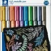 Aanbiedingen 😉 STAEDTLER Metallic Pen - Set Met 10 St Design Journey - 8323 TB10 ⌛