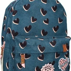 Kopen 😀 Milky Kiss Love Land - Rugzak - Schooltas Meisje - Blauw - Hartjes 💯