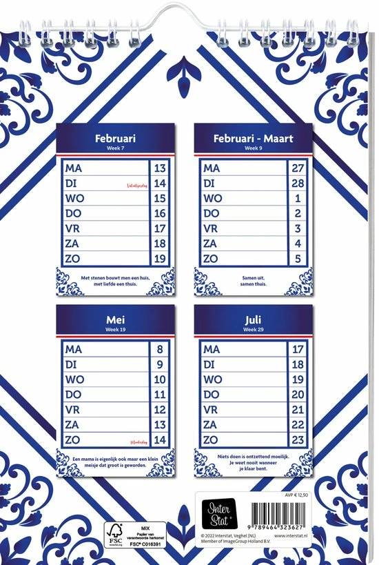 Promo π Interstat Tegeltjeswijsheden - Weekkalender - 2023 π 2 Promo π Interstat Tegeltjeswijsheden - Weekkalender - 2023 π - Afbeelding 2